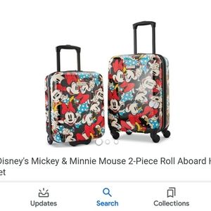 Disney  Minnie &  Mickey2 piece travel rolling set